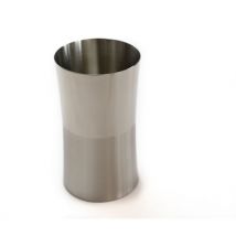 Bagnoxx - Gobelet pour brosse à dents Acier inoxydable Gris Argent 6,5cm de diamètre, 11,5cm de hauteur Porte-brosse à dents, rangement pour