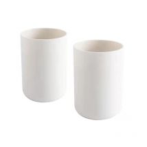 Stück Zahnputzbecher, Badezimmer-Zahnbürstenhalter, Becher, Plastikbecher 300 ml (Weiß und Weiß)