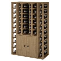 Godello 44 botellas 2 puertas bajas de pino teñido en roble