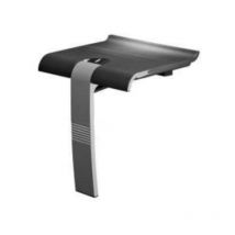 Godonnier - Siège de douche pmr pellet Design escamotable gris anthracite piètement aluminium époxy gris