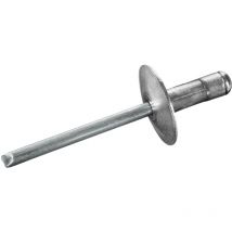 250 x Mehrbereichsblindnieten Aluminium / Stahl (ø x l) 4,8 x 10,0 mm - Großkopf Nieten - Großkopf Blindnieten - Mehrbereich Blindnieten