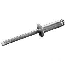 500 x Flachkopf Nieten Aluminium / Edelstahl A2 (V2A) (ø x l) 4,8 x 18,0 mm - Flachkopf Blindnieten - Popnieten - standard - Goebel