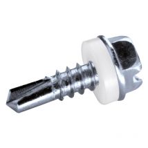 500 Stück Bohrschrauben (ø x l) 4,2 x 22,0 mm Stahl verzinkt mit angepresster Bund mit pa Scheibe DIN7504L Werksnorm Sechskant Außensechskant /