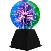 Goeco - Bola de plasma Bola mágica 2 en 1 que se activa con el tacto y la voz Diámetro 15 cm 3 luces de colores