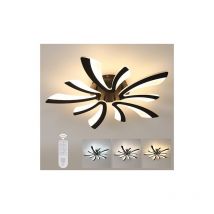 Goeco - Designer Ceiling Light v, Acrylic, Black, 5 Heads, with Brightness Control and Remote Control, 48W, 220V