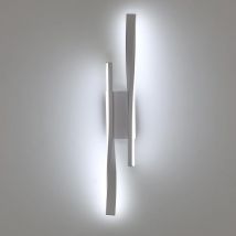 Goeco - Lampe murale led design moderne, blanc, 42x6x5.5 cm, lumière blanche 16W, parfaite pour décoration contemporaine