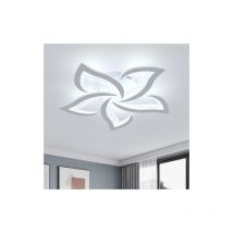 Plafonnier acrylique 5 têtes, design queue d'aronde, 600mm, 60W, blanc, lumière froide 6000K, 220V, idéal pour éclairage moderne et élégant - Goeco