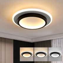 Goeco - Plafonnier led Rond 20W 2300LM, Diamètre 24cm, Trois Températures de Couleur (3000K/4500K/6500K) pour Couloir Allée Salon