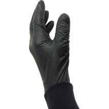 Topcar - Gogrip pro Nitril-Handschuhe, Schwarz, l, 50 Stk.
