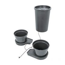 Gogro - Essential automatic watering system 2 Plant kit - 2 x 15L pots, valves and 45L reservoir