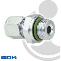 Schneidringverschraubung Typ gerb-o - Verschraubung ø 6 mm x g 3/8 Zoll ag & O-Ring, Stahl verzinkt, Schneidring Messing