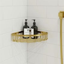 Architeckt - Gold Corner Shower Caddy Basket Wall Mounted Easy Drain Bathroom