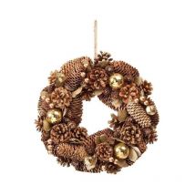 Festive - Gold Balls & Berries Wreath - 30cm (12) Diameter (P027743) - Gold