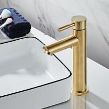 Gold Bathroom Sink Faucet, Modern Design Basin Mixer Tap, Wear-Resistant Stainless Steel Basin Faucet
