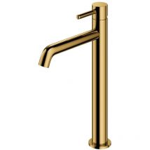 Omnires - Dark Gold Tall Basin Mixer Tap Single Lever Monobloc