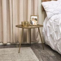 Melody Maison - Gold Tripod Side Table - Gold