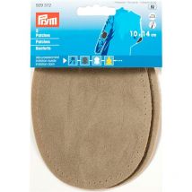 Gold Zack, Toppe Scamosciate, Beige, 2 Pezzi