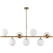 Concept-Usine – Goldene Hängeleuchte mit 7 Lampen – E27 – höhenverstellbar – 113 x 40 x 46/85 cm – 4,6 kg