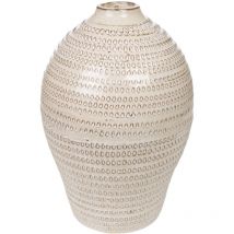 Glatte Vase aus Keramik mit schmaler Öffnung, 19 x 19 x 28 cm
