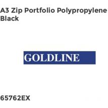 Goldline - A3 Zip Portfolio Polypropylene Black