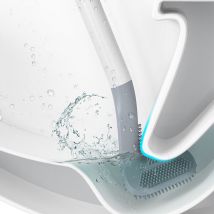 Golf Toilet Brush,Brosse de Toilette à tête de Brosse de Golf,Brosse Toilette Silicone,Brosses wc et Supports,pour Salle de Bains ou wc d'hôtes ,Noir