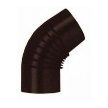 Gomito 45 porcellanato per stufe a legna nero opaco - CM.12
