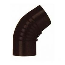 Gomito 45 porcellanato per stufe a legna nero opaco - CM.13