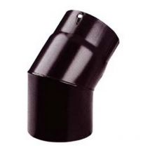 Gomito 45 porcellanato per stufe a legna nero opaco pesante MM.1,2 - CM.15