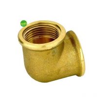 Gomito 90° in ottone giallo tiemme femmina femmina 3/8