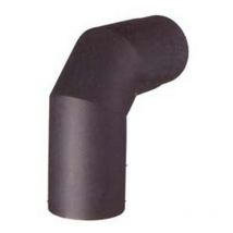 Gomito 90 porcellanato per stufe a legna nero opaco pesante MM.1,2 - CM.12