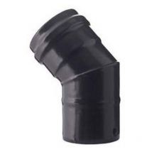 Gomito a 45 per stufe a pellet nero opaco pesante MM.1,2 - CM.12