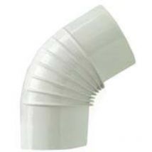 Gomito 45° porcellanato per stufe a legna bianco lucido - ø cm.10