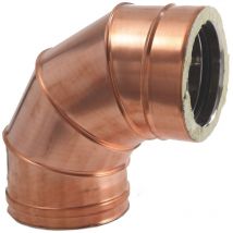 Gomito a 90° Coibentato in Rame ed Acciaio Inox 100-150 mm