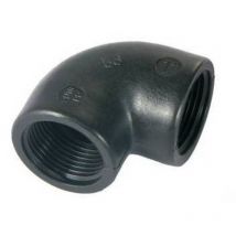 Gomito a 90° in pp nero 1 Bucch