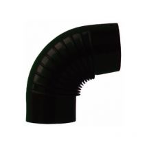 Gomito 90° porcellanato per stufe a legna nero opaco - ø cm.15