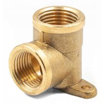 Gomito A Muro In Ottone 1/2"x1/2" Femmina/femmina