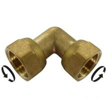 Gomito a vite in ottone f 15 x 21 per tubo in rame Sans marque