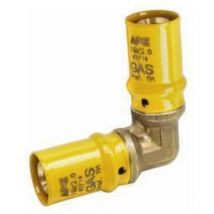 Gomito curva tubo multistrato a pressare intermedio x gas APE 20x20 curva