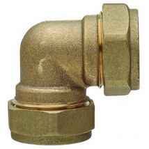 Gomito ff in ottone a compressione per rame Misura: Diam. 22
