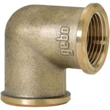 Gomito FF Ottone 90 – 7764001 – Raccordo in lega di rame per acqua potabile – 10 pezzi – GEBO