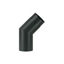 Gomito in acciaio pesante smaltato porcellanato aeternum top nero 45 CM.13
