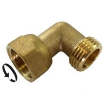 "Gomito in ottone maschio/femmina 12/17 (3/8") con dado libero" Sans marque