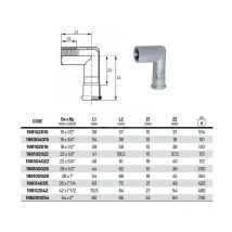 Gomito misto 90° filetto f ø22x3/4'F inox 316L press. 198304022