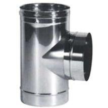 Gomito T Inox 14 Laterale – Acciaio inox Aisi 316L – Finitura lucida – Raccord fumisterie