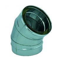 Gomito Tubo Doppia Parete In Acciaio Inox A 45o Cm 20/25