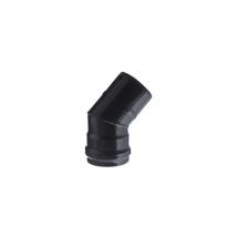 Coude porcelaine 45o pour poele a' granule's mf diame'tre de raccordement 10 cm sans joint noir mat