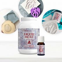 Liquid Mold: Gomma Siliconica Liquida (1,05kg) per La Creazione di Stampi per Epossidiche, Poliuretaniche, Cera, Sapone, Gesso, Cemento - Durezza 20