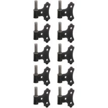 Gond À Visser – Avec Platine Carrée 94 X 94 Mm – Laqué Noir – Axe Ø14 Mm – Amovible Pour Volets Et Portails – Marque Alberts
