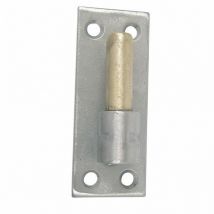 Gond sur platine bout carré inox et axe laiton Afbat mm: 14