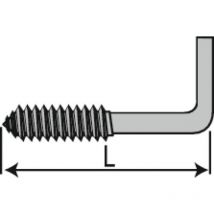 Rawlplug - Gonds vis à bois acier zingué, diamètre 4,5 mm, longueur 50 mm, boîte de 100 gonds